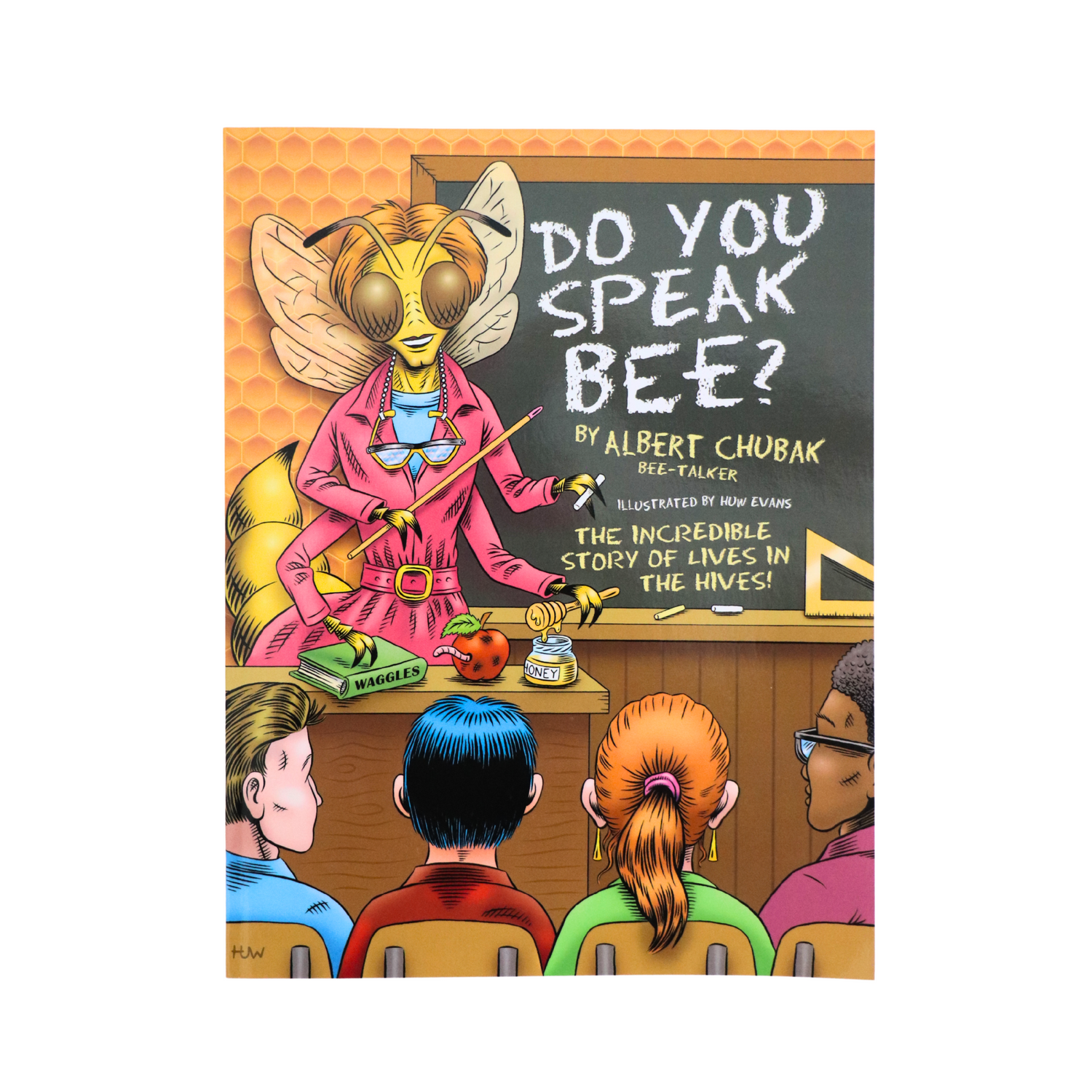 Cover of the book 'Do You Speak Bee?' featuring an illustration of a honeybee character teaching a class of young students on a white background