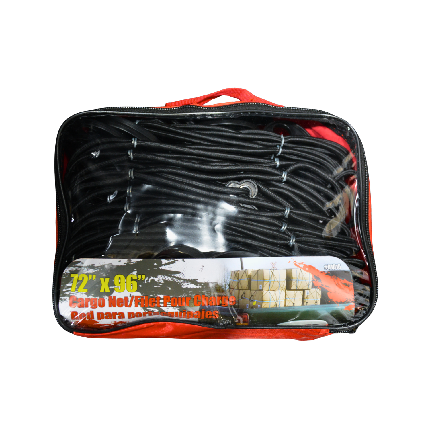 A clear plastic bag with the wording '72