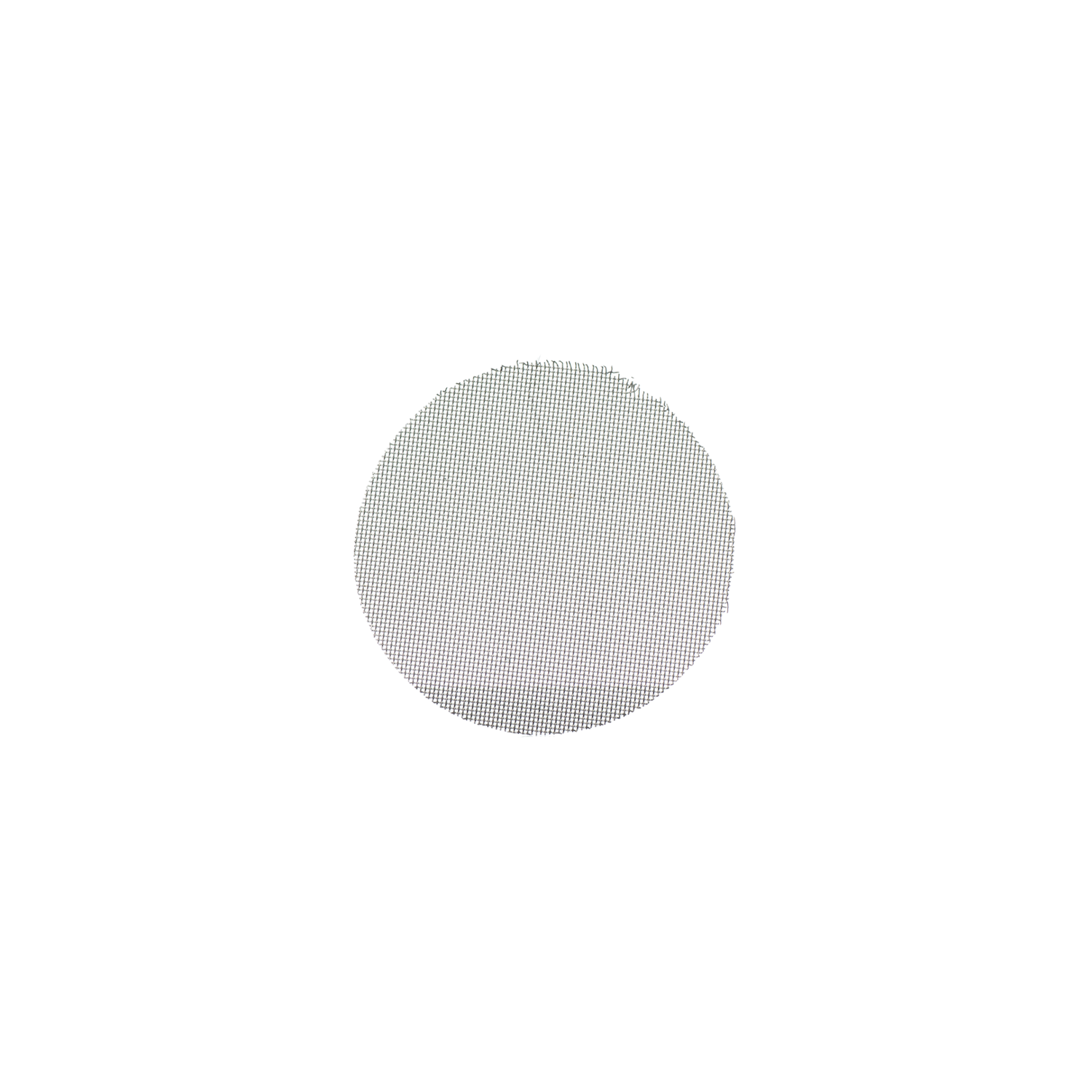 A silver stainless steel mesh disc designed for use with bee feeder lids.
