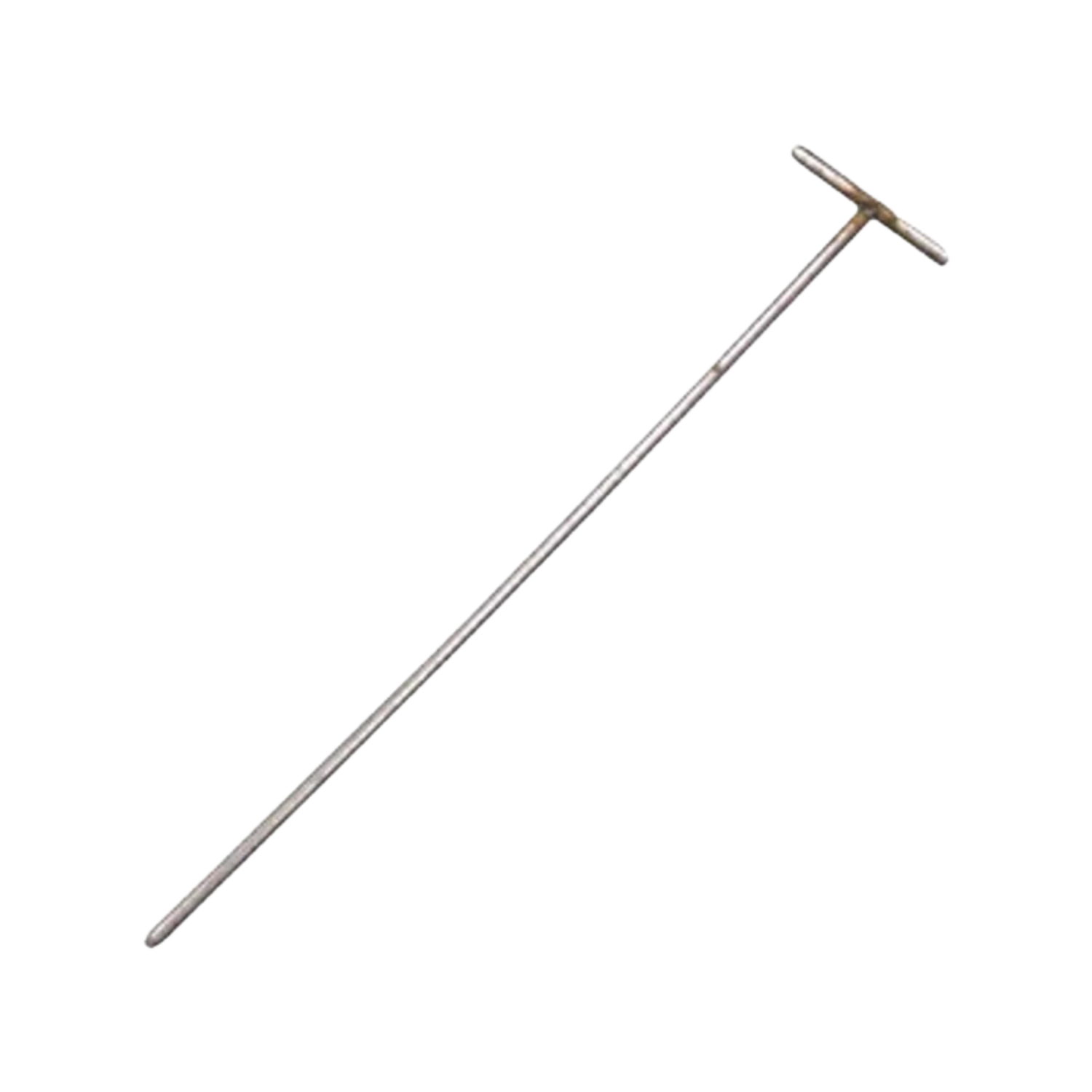 Metal rod with a T-shaped handle on a white background