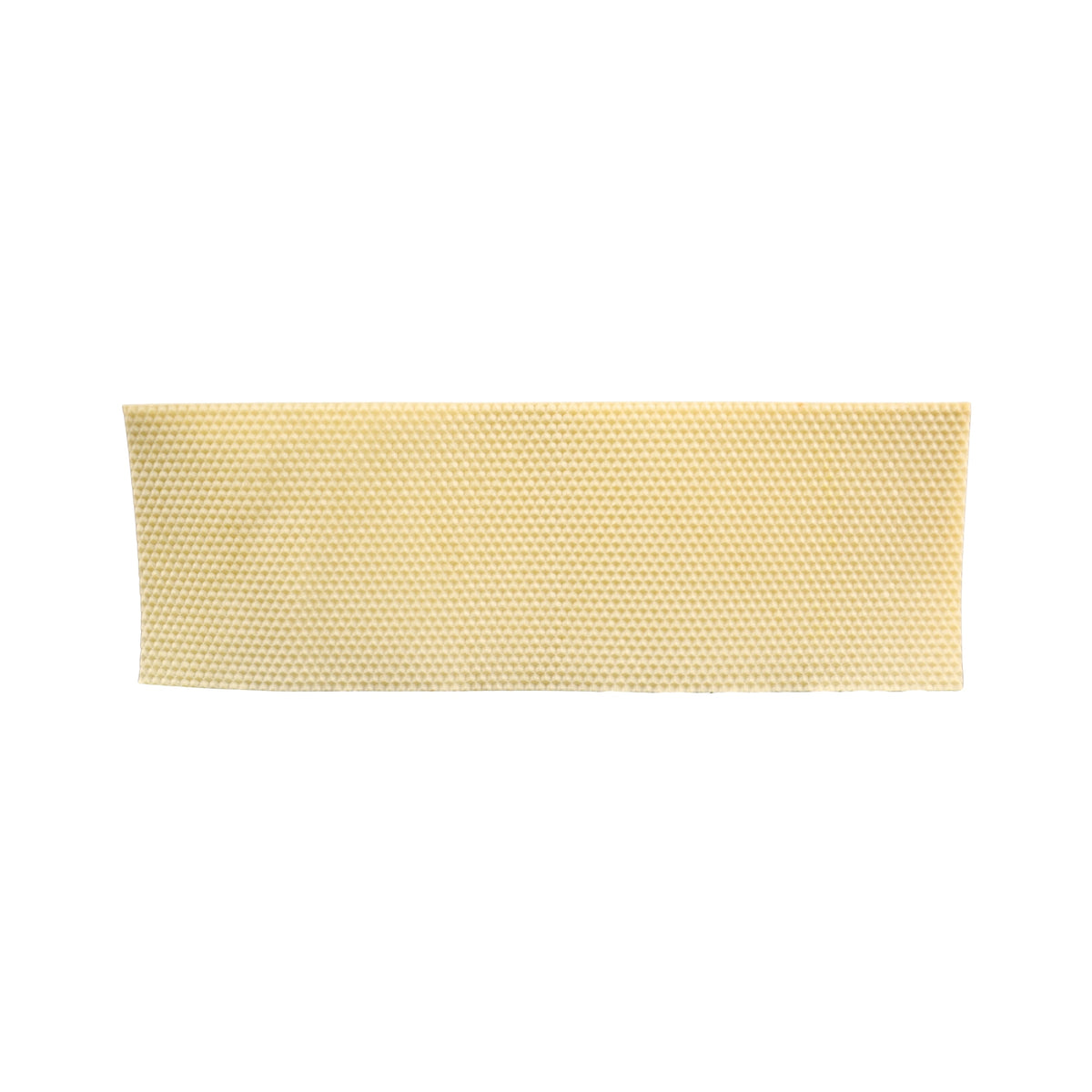 A rectangular beige textured foundation sheet with a fine honeycomb or mesh-like pattern, shown horizontally against a plain white background.