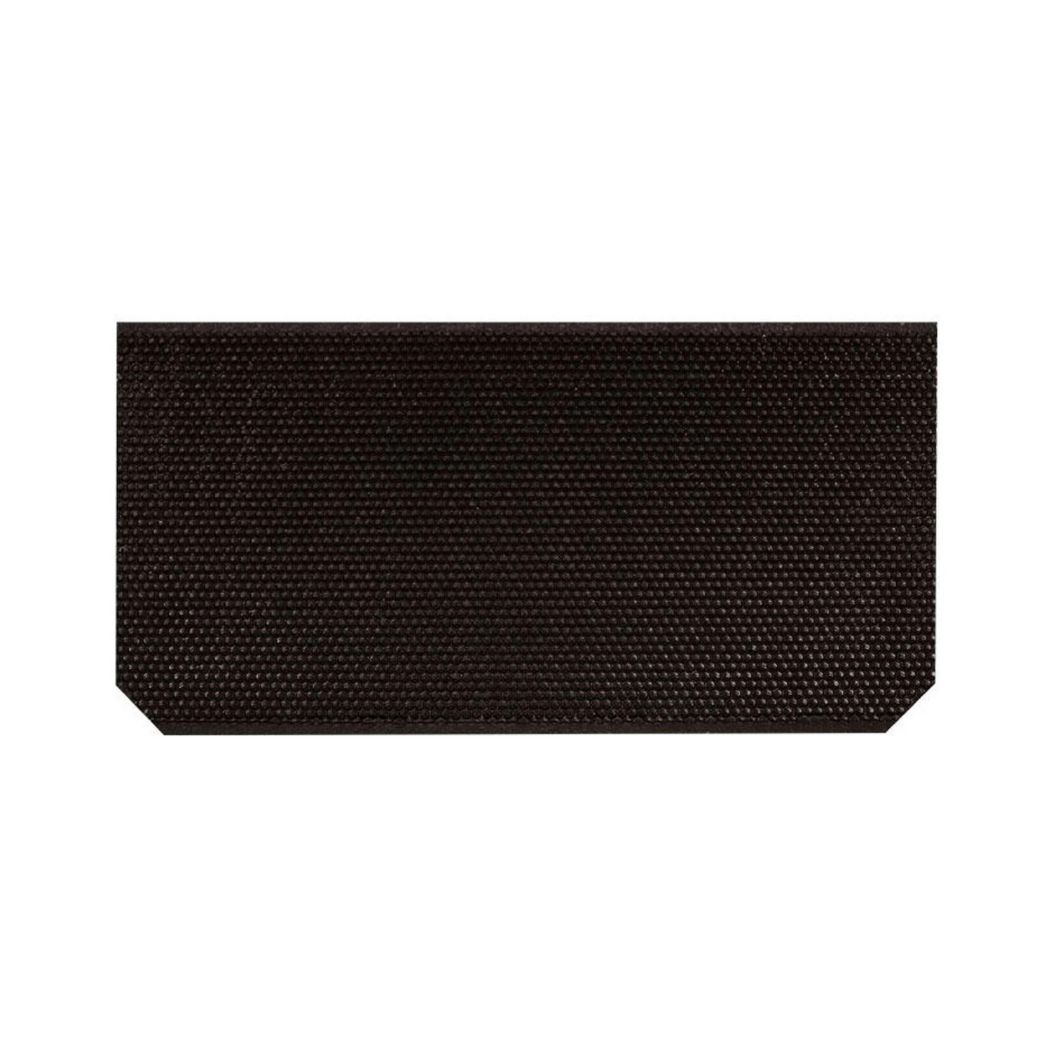 Wax-coated black plastic foundation sheet for beekeeping on a white background.