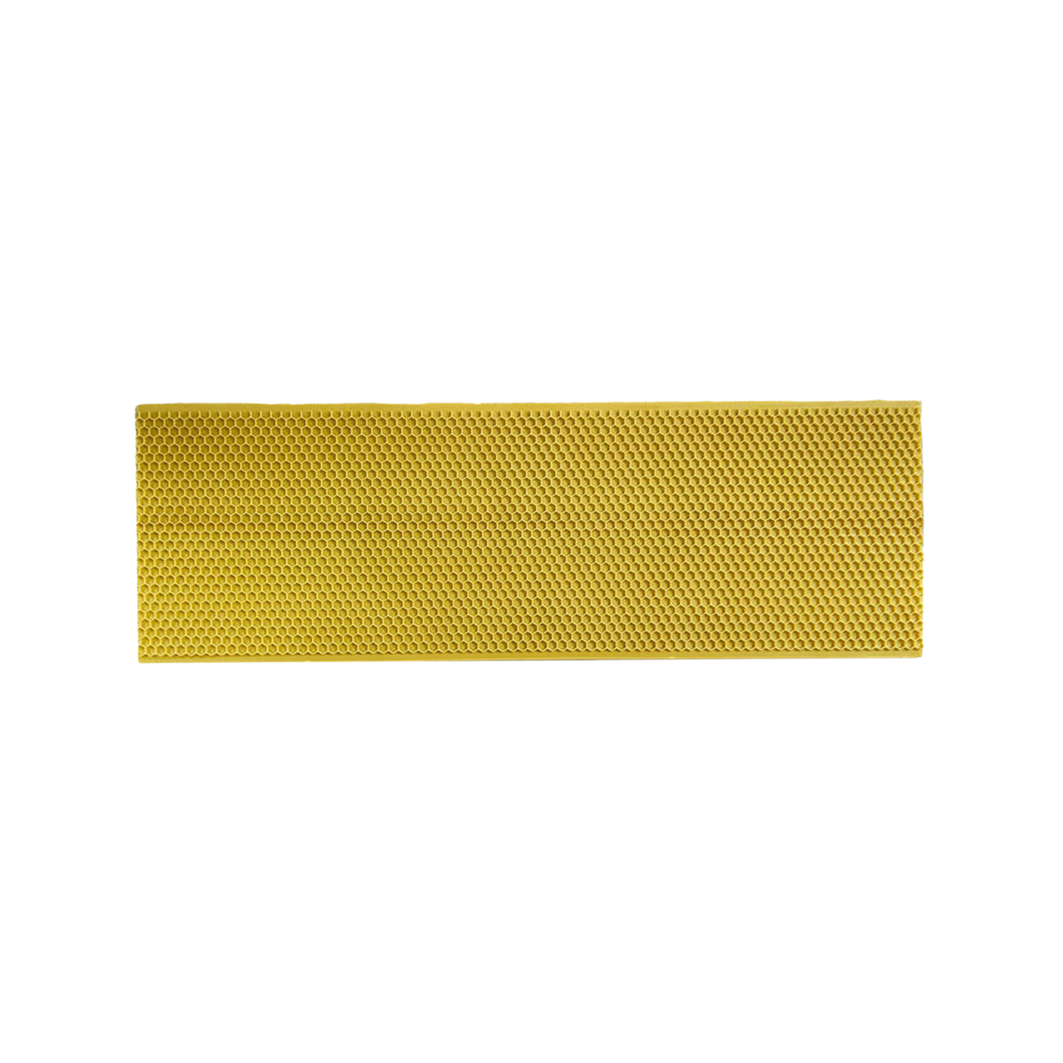 A yellow Ritecell plastic waxed foundation, used for beekeeping.