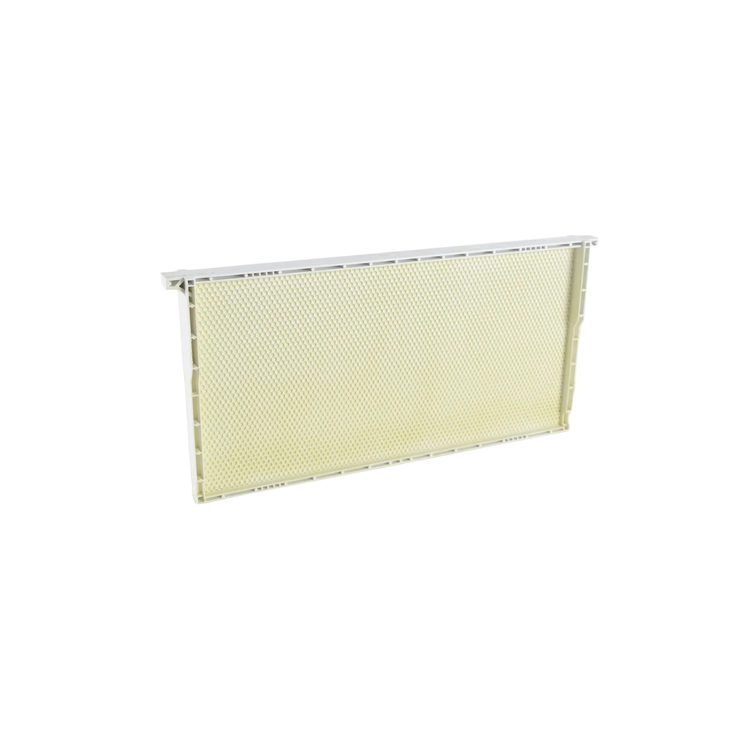 A white plastic frame and foundation on a white background