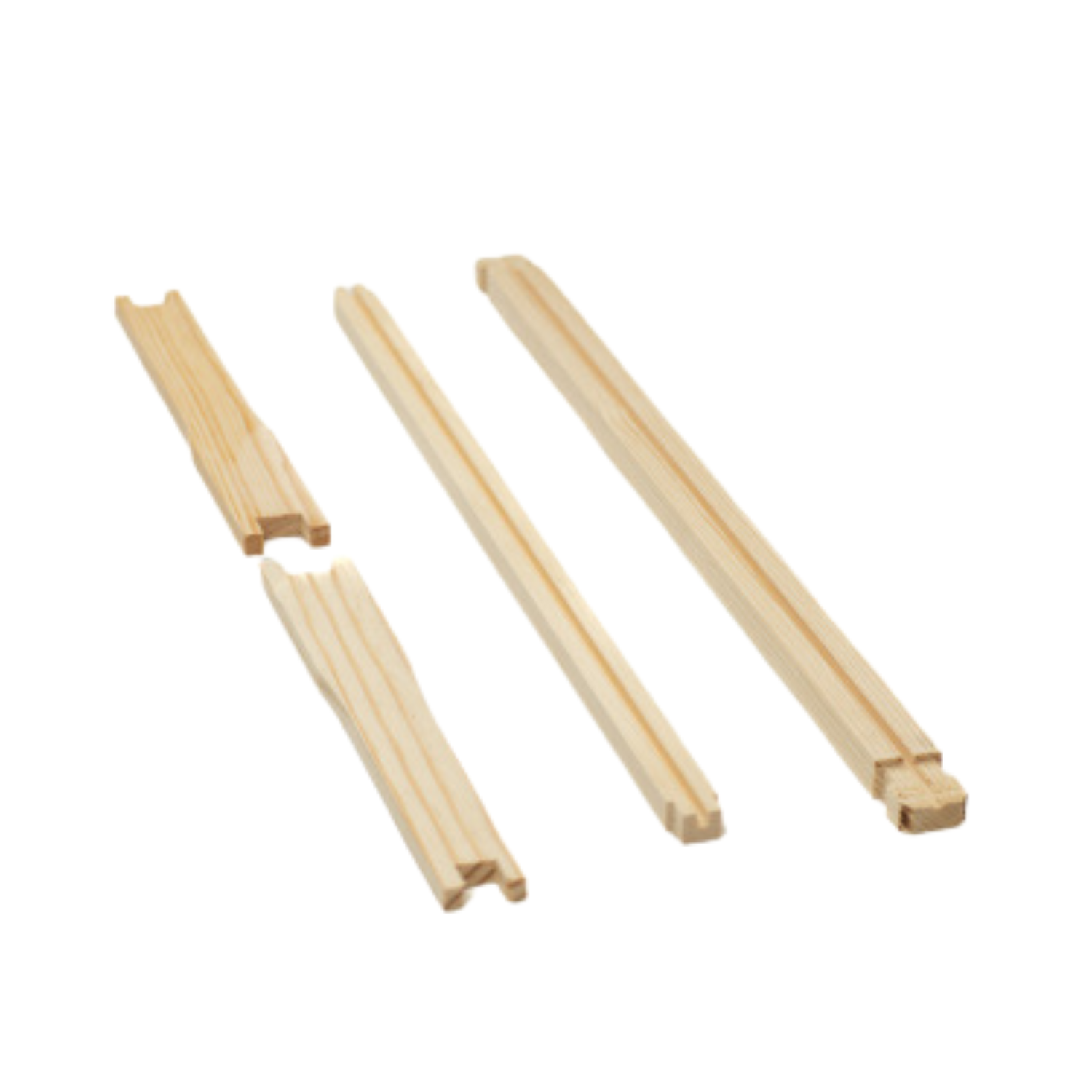 An unassembled frame used in beekeeping on a white background