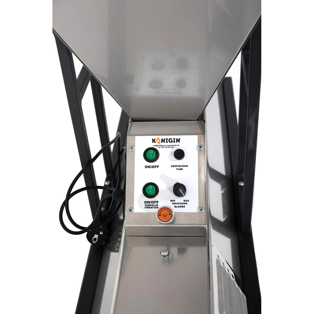 A metal pollen cleaner with KONIGIN branding on a white background
