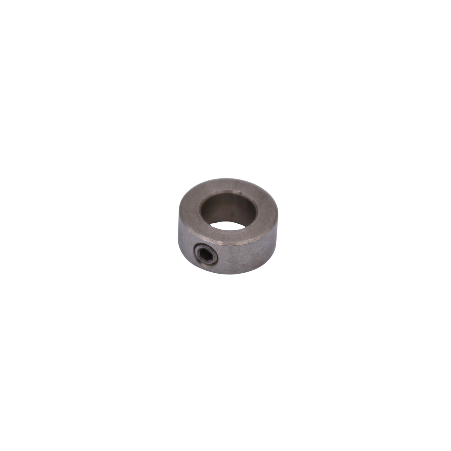 Metal cylindrical component on a white background
