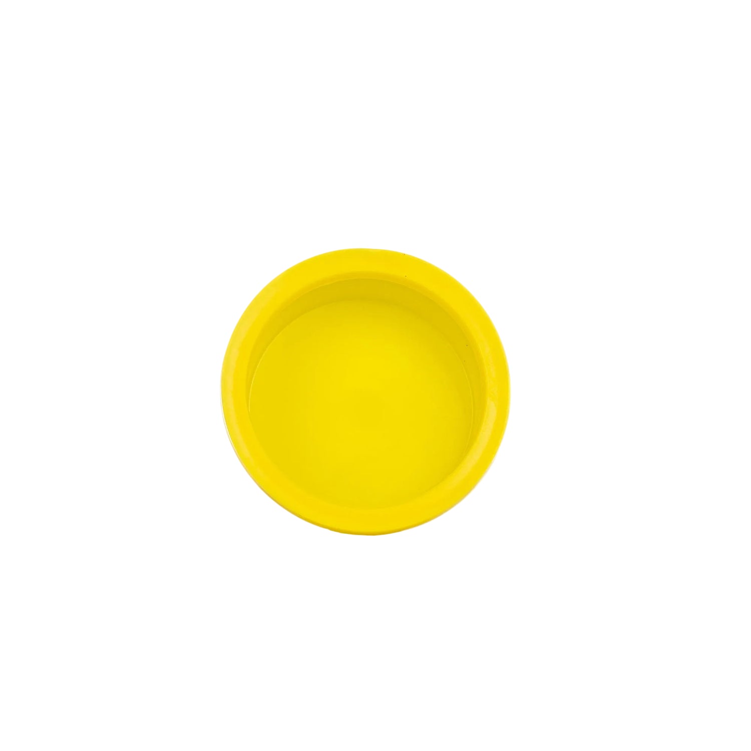 A single yellow plastic plug designed for use in beekeeping.