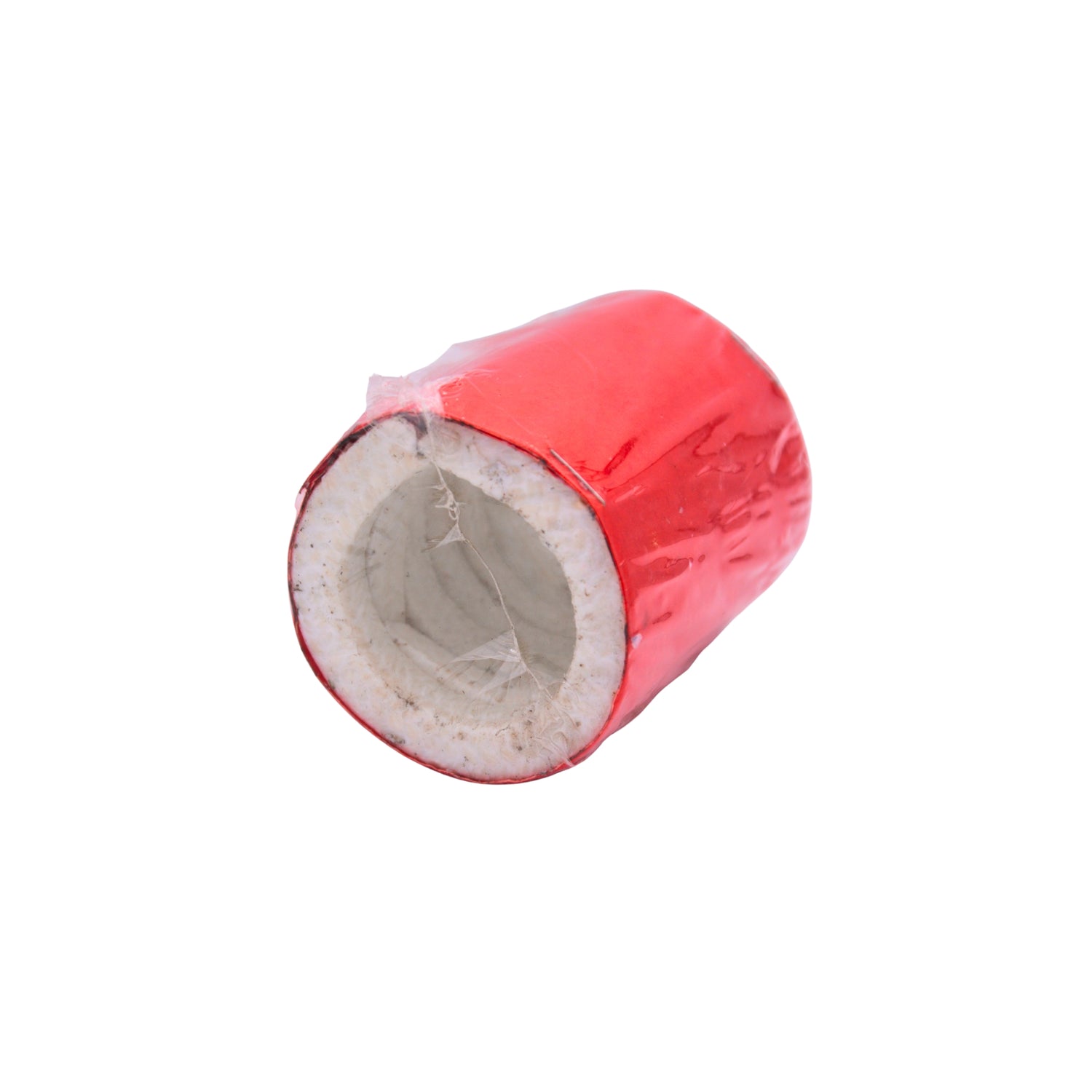 A red and white packing part used in beekeeping equipment on a white background