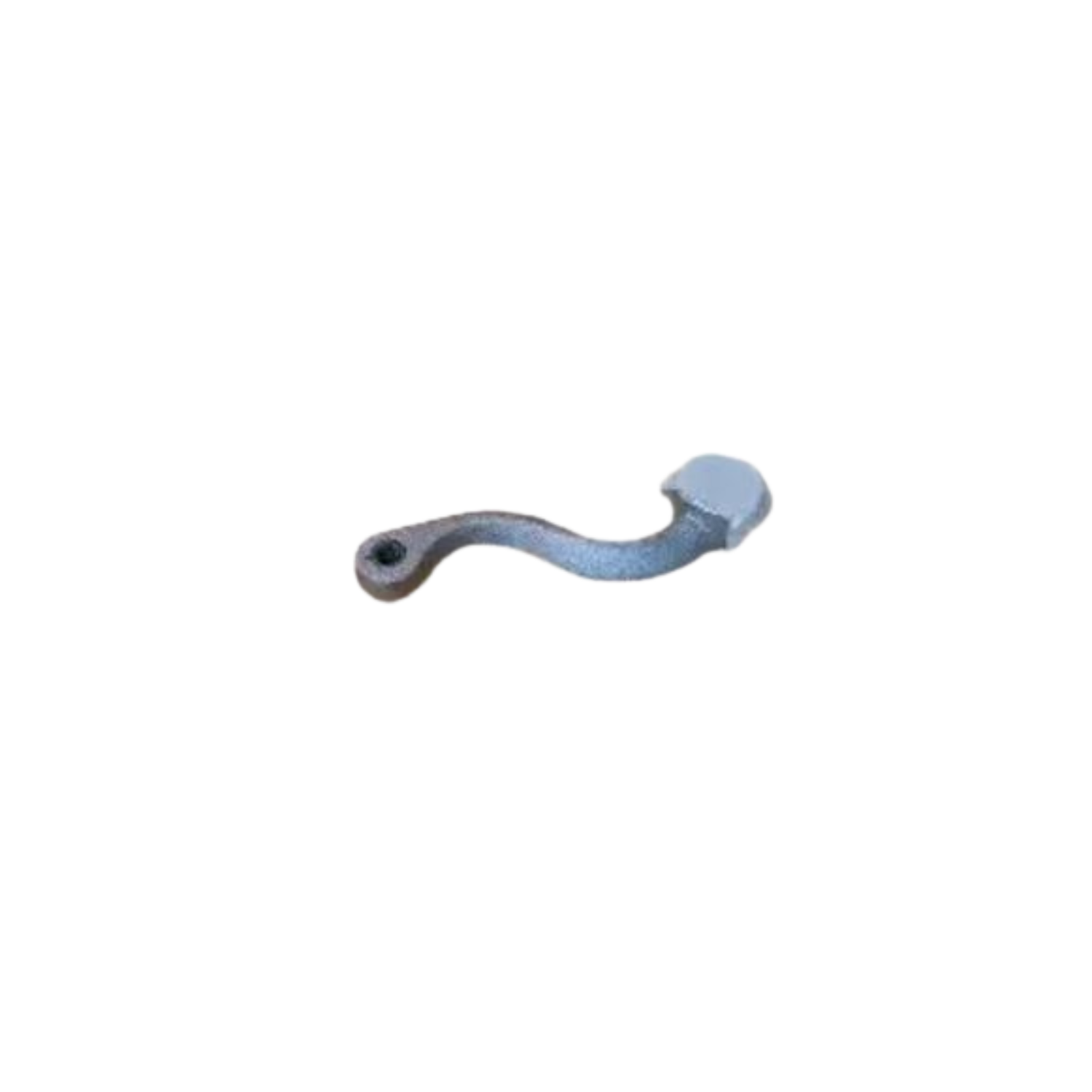 Metal handle on a white background