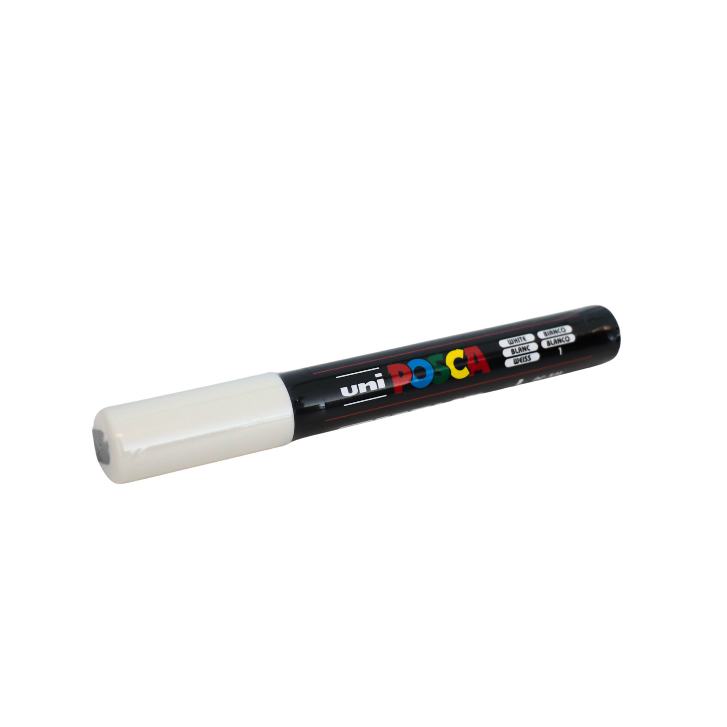 A white queen marking pen used for easy identification and tracking of the queen, on a white background