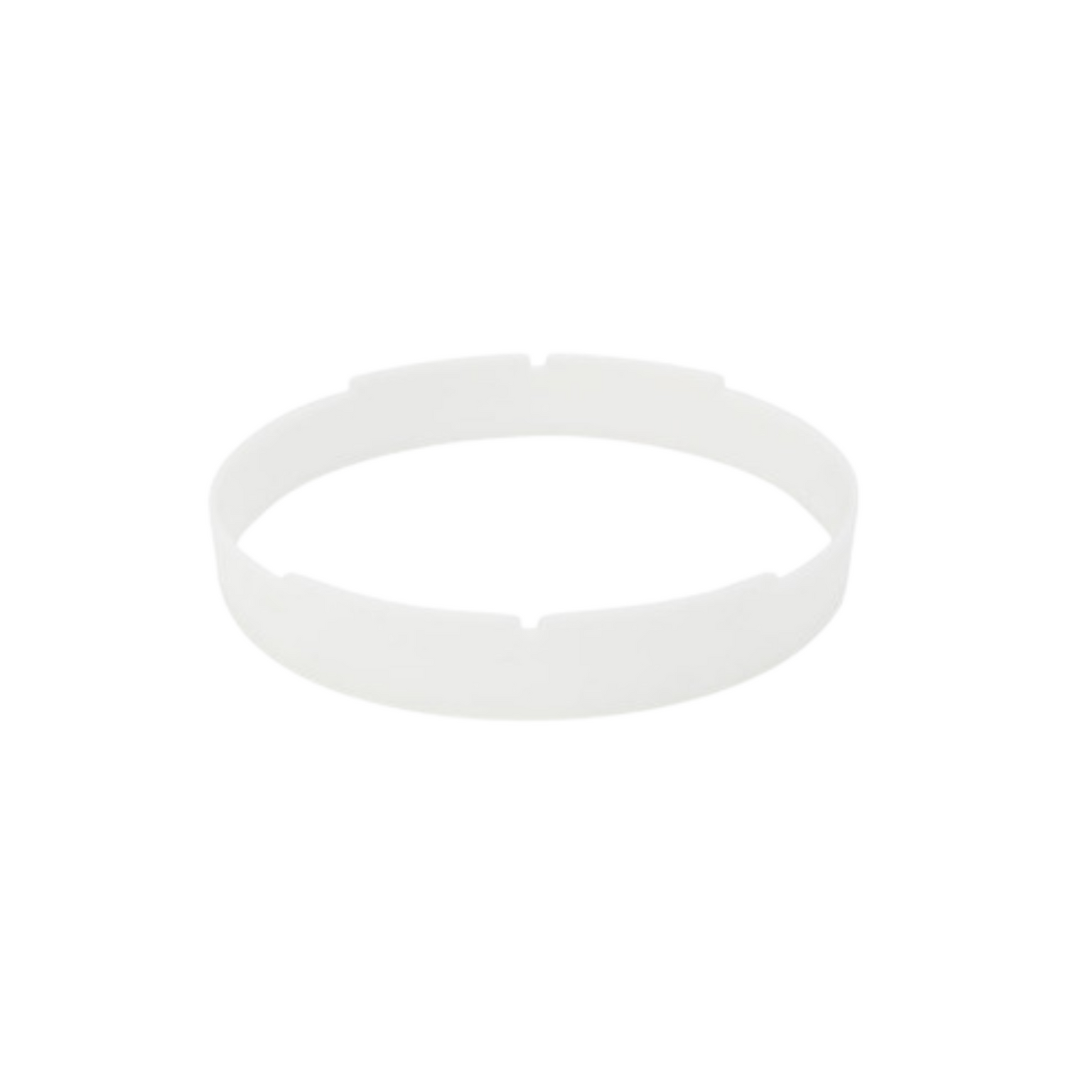 A white, circular, plastic ring used as a hive accessory in Ross Round beekeeping.