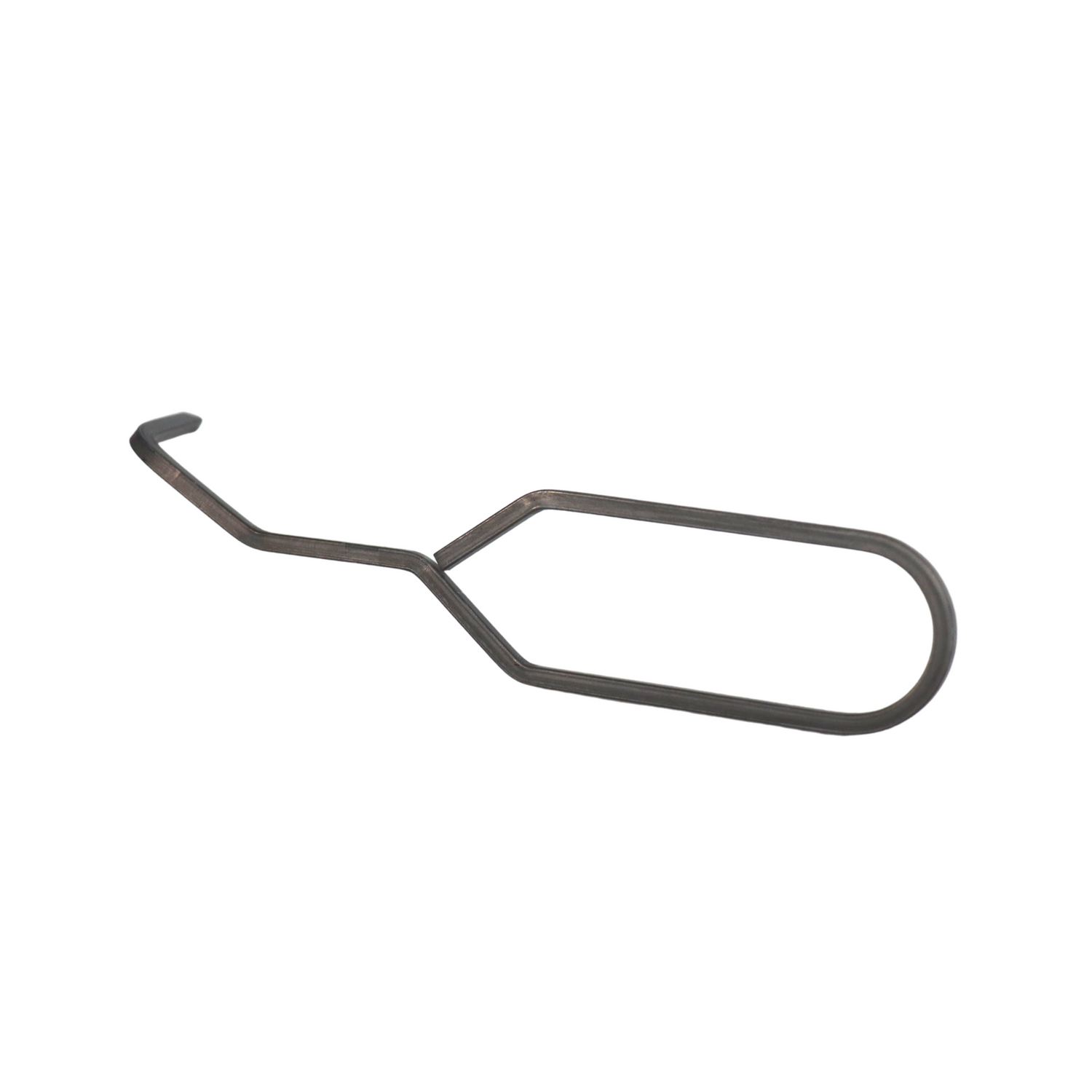 A metal frame cleaner tool on a white background