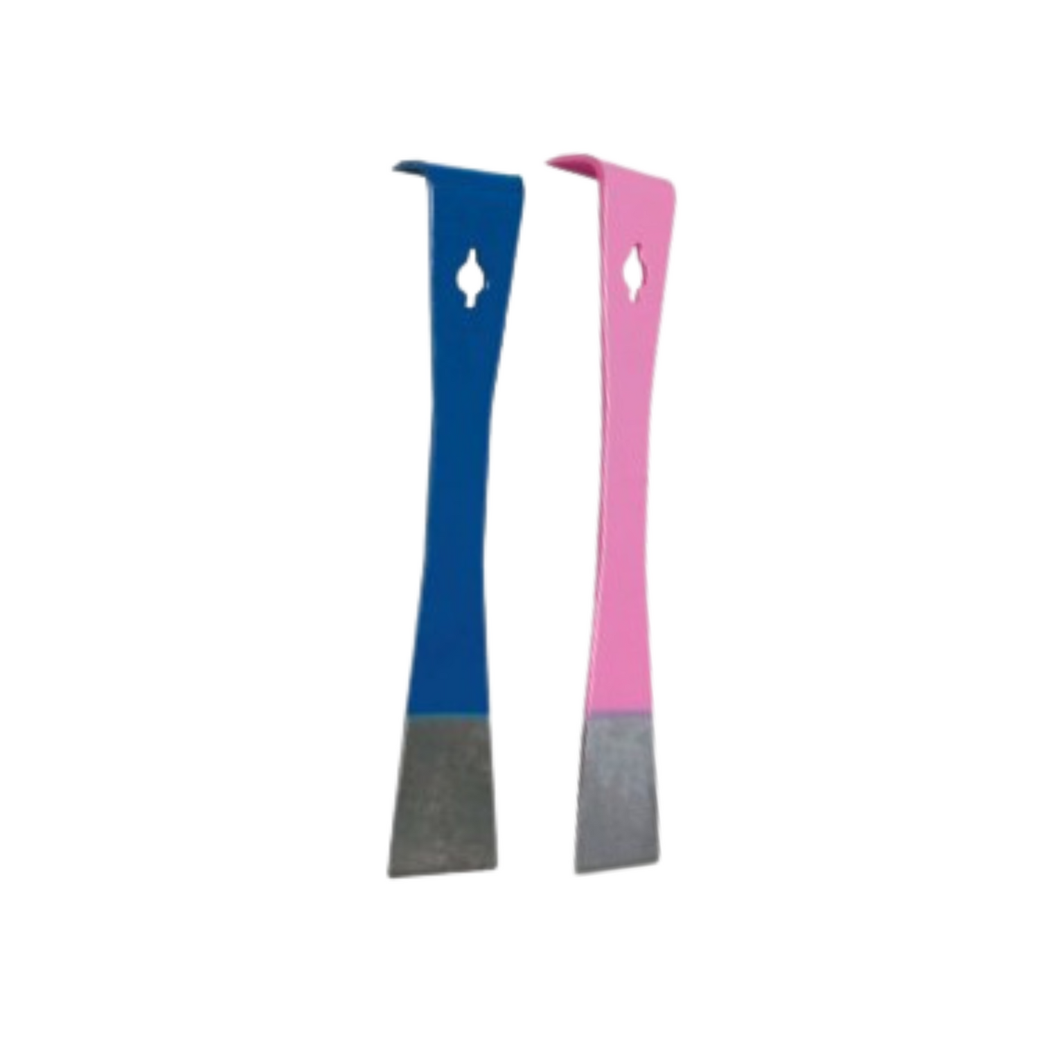 Two 9.5-inch Heavy Duty Hive Tools, one blue and one pink, on a white background