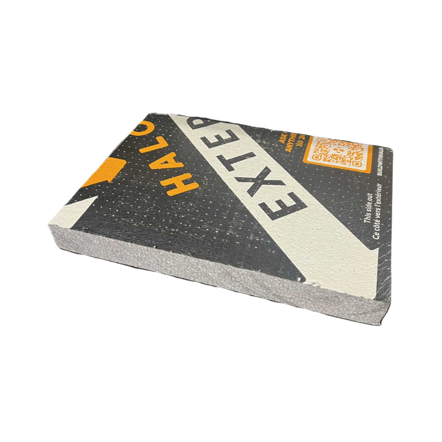 A foam insulation blocks used in the top of HiveIQ hives on a white background