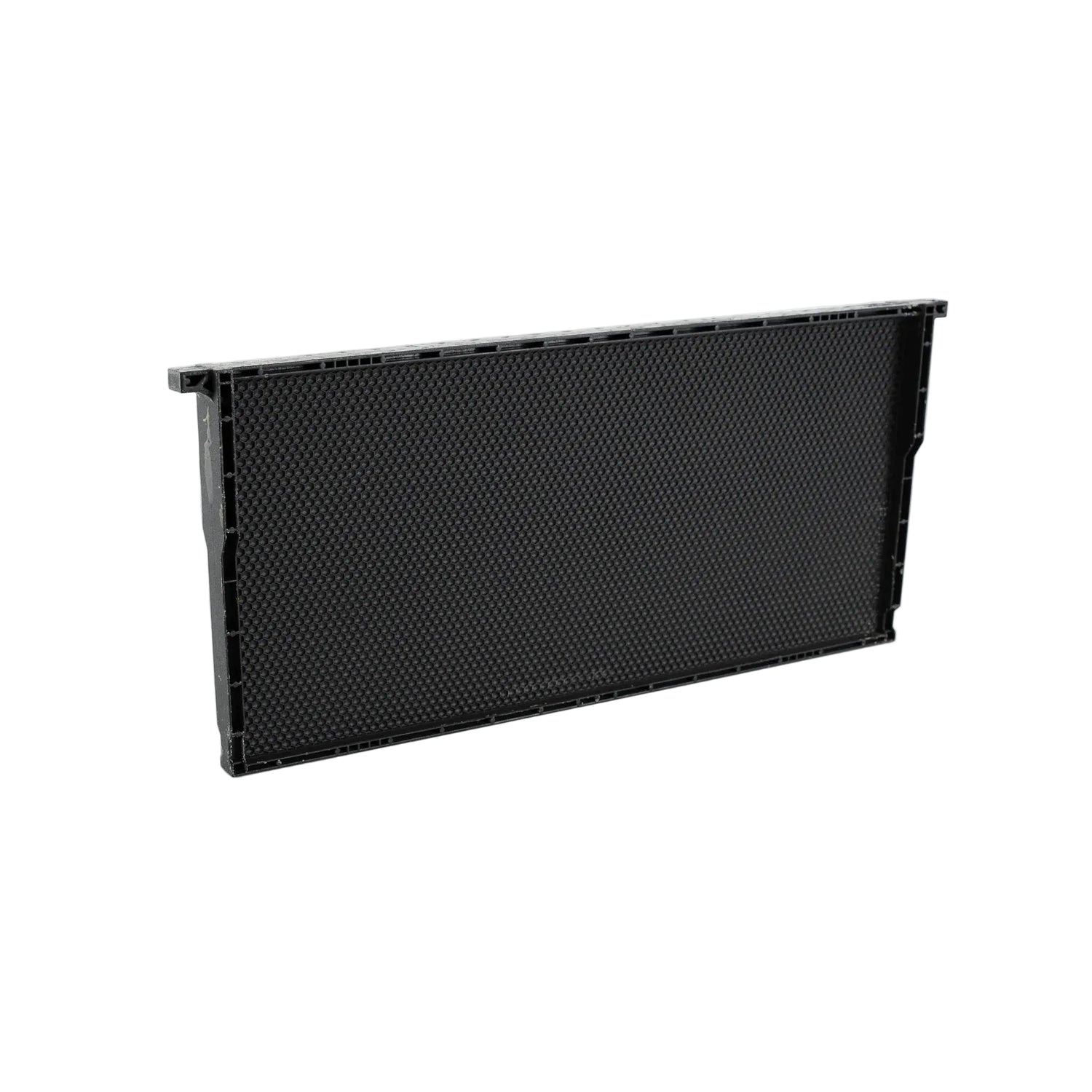 Black honeycomb panel on a white background