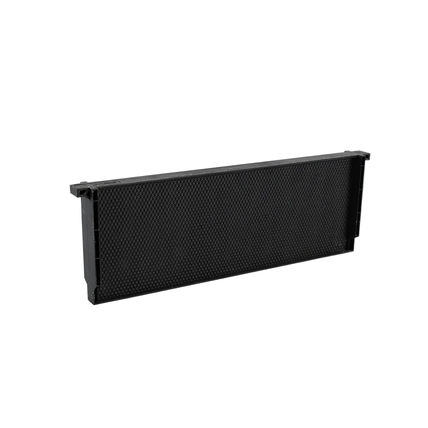 Black plastic foundation on a white background