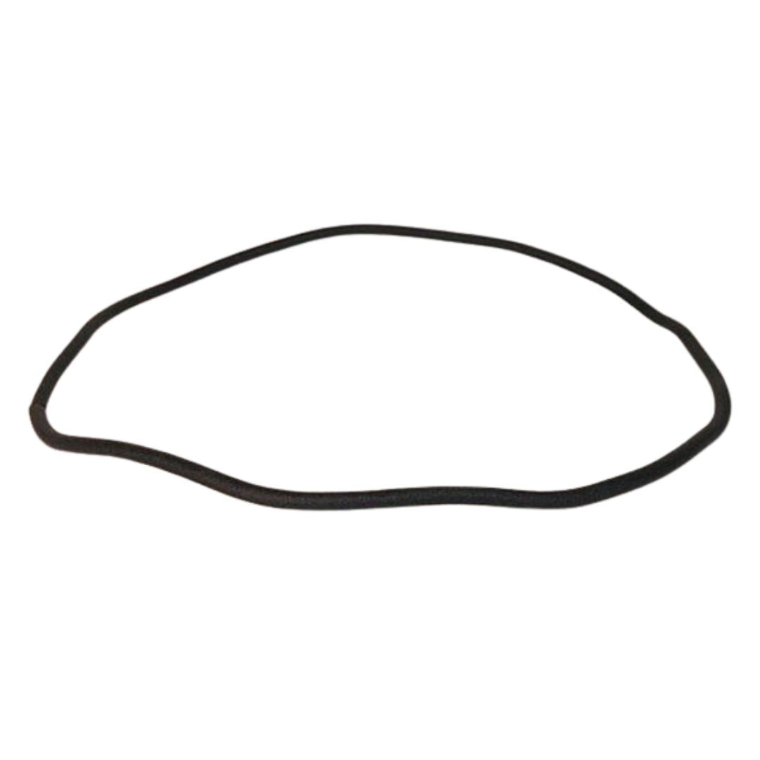 A black foam rubber barrel gasket designed to fit around the rim of a 45-gallon drum.