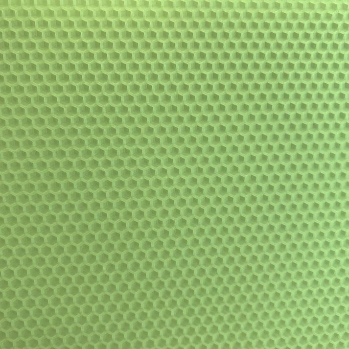 A close up of a fern-green beeswax craft sheet