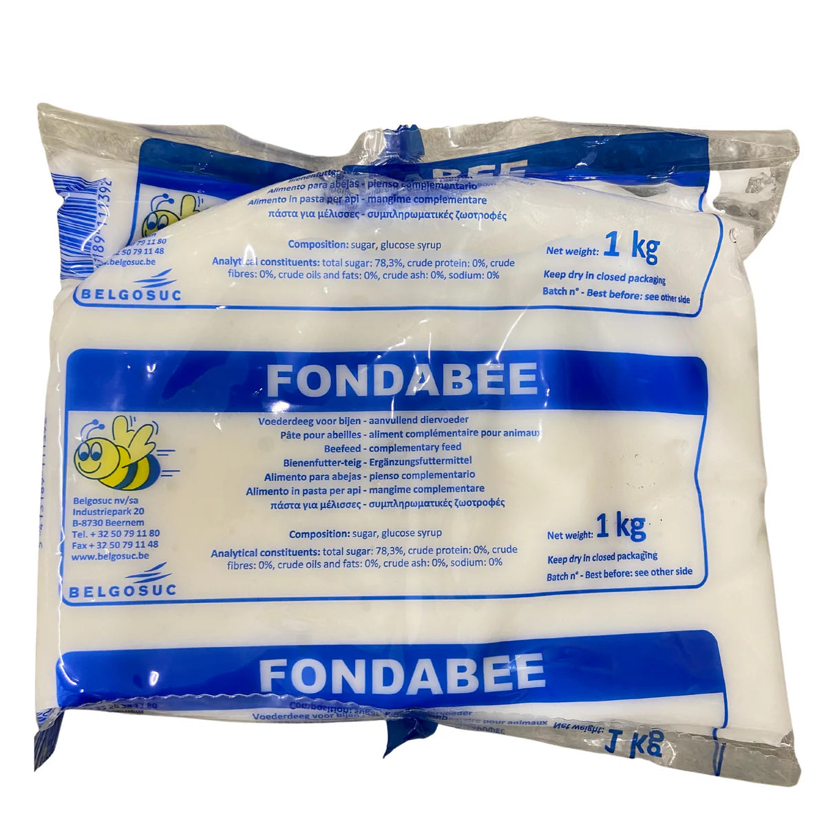 A close-up view of a package of Fondabee.