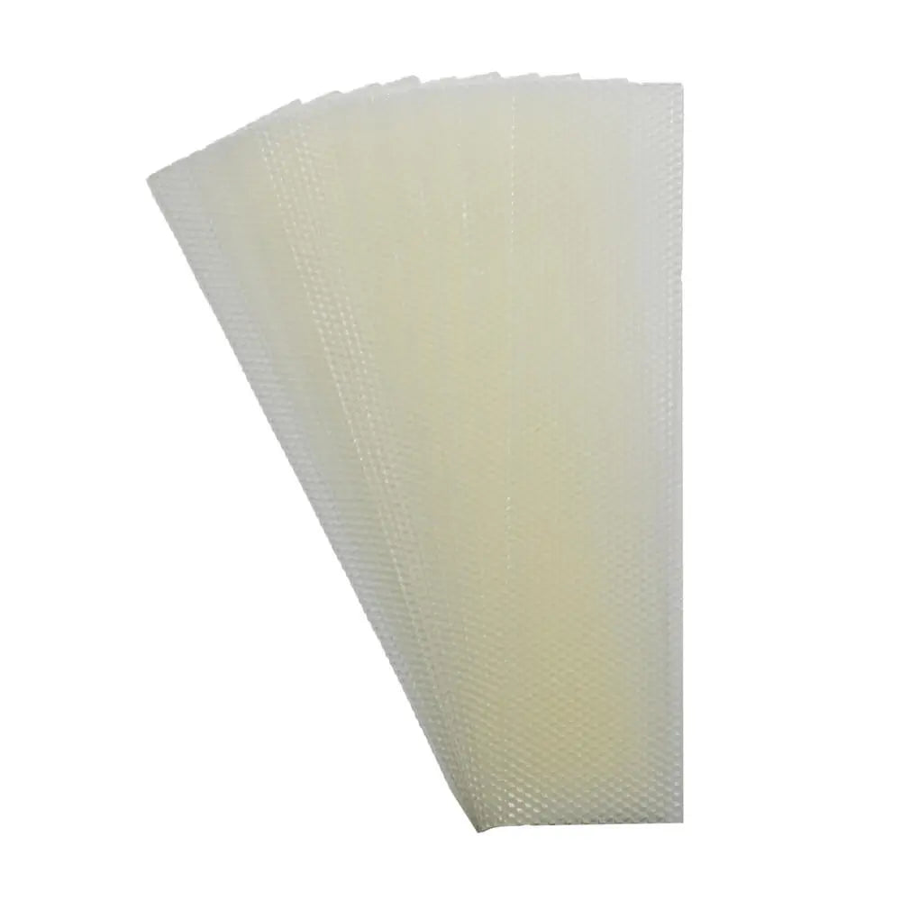 Sheets of Ross round foundation for beekeeping, typically used in honeycomb production.