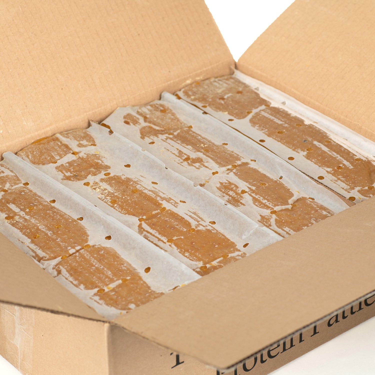 A box of Global Patties supplement patties for bees.