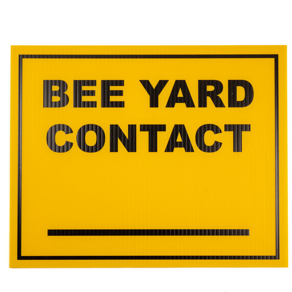 Bee Yard Contact Sign