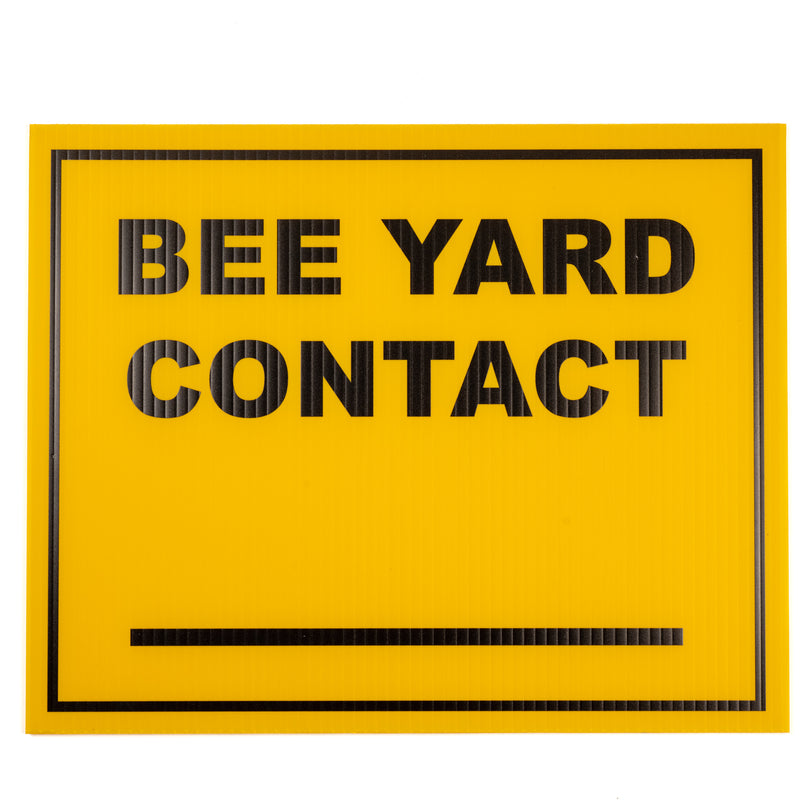 Bee Yard Contact Sign