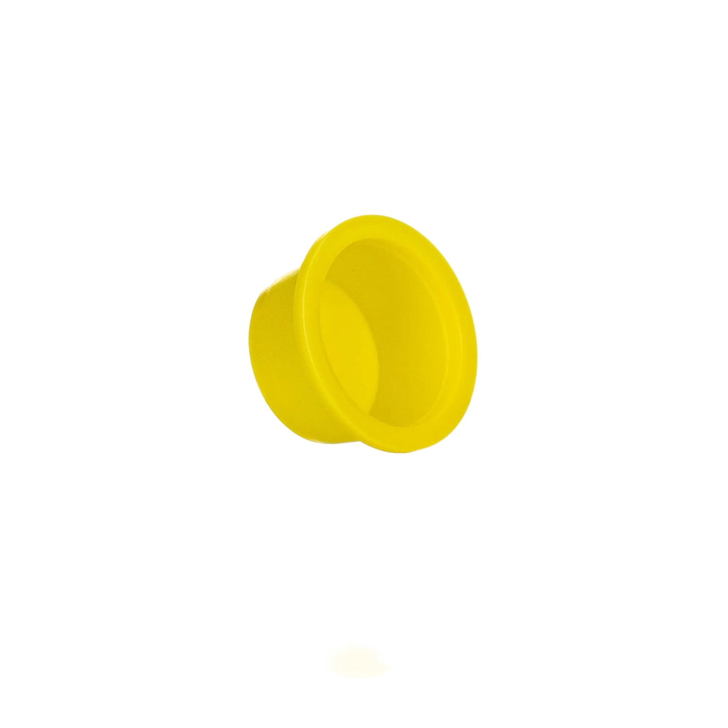 A single yellow plastic plug designed for use in beekeeping.