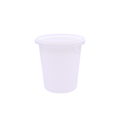 Large white plastic container on a white background