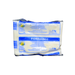 A close-up view of a package of Fondabee. 