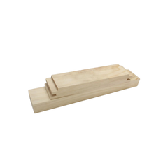 Set of wooden blocks on a white background