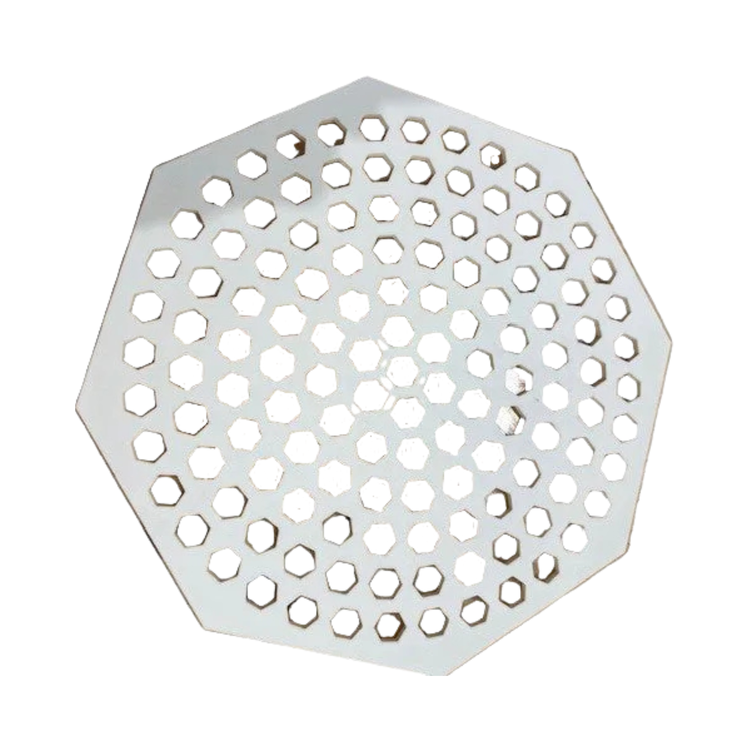 White octagonal perforated bee pontoon on a white background