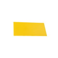 A yellow waxed and plastic foundation on a white background. 