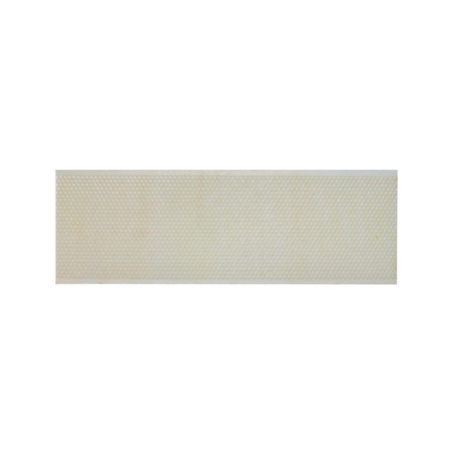 A white Permadent 5 5/8-inch plastic and waxed foundations on a white backgroud.
