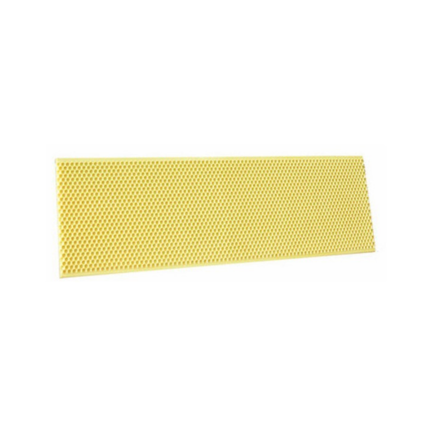 A sheet of wax-coated plastic foundation for beehive frames.