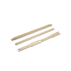 The components of the Alliance non-assembled wooden frame on a white background.