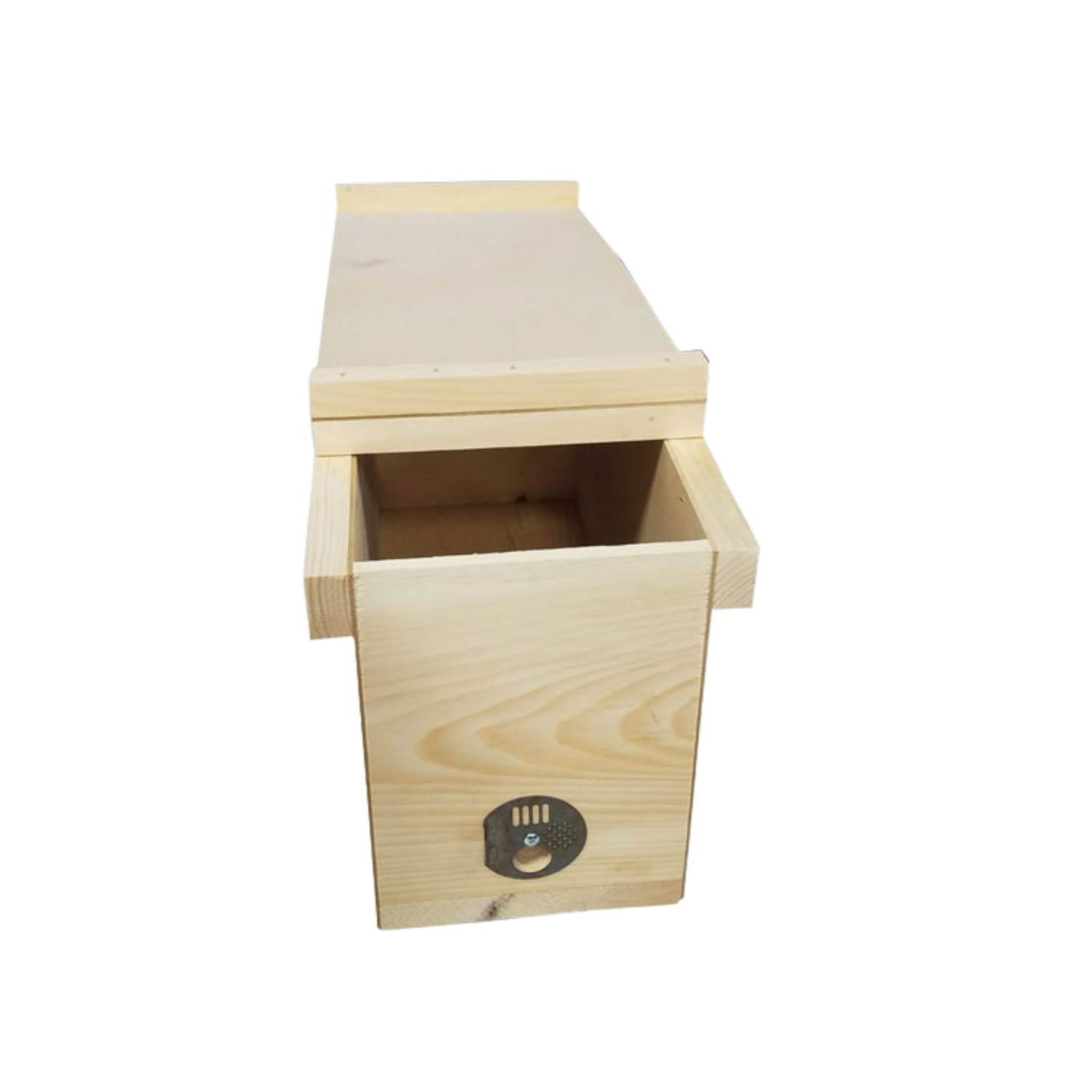 wooden box on white background