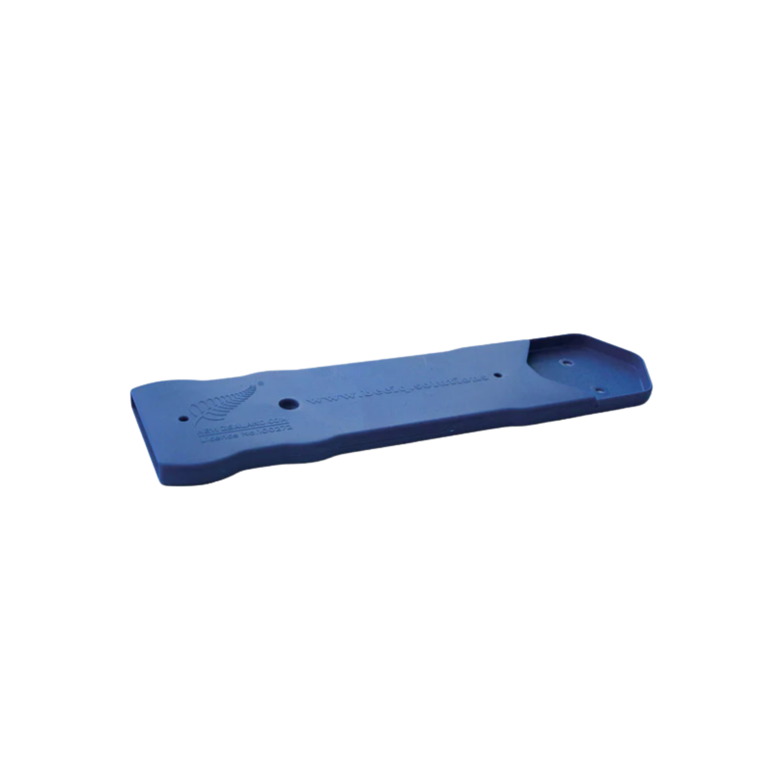 blue plastic tool on white background