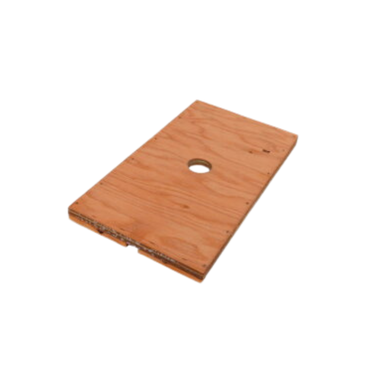 Wooden top board for a nuc on a white background