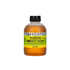 BeeMaid honey bottle on a white background
