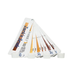 A set of honey color grade standards with sample cups, used for beekeeping and honey processing on a white background