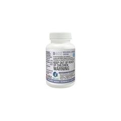 Bottle of B402 biological larvicide with warning label on a white background