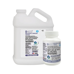 Two bottles of B402 Biological Larvicide on a white background
