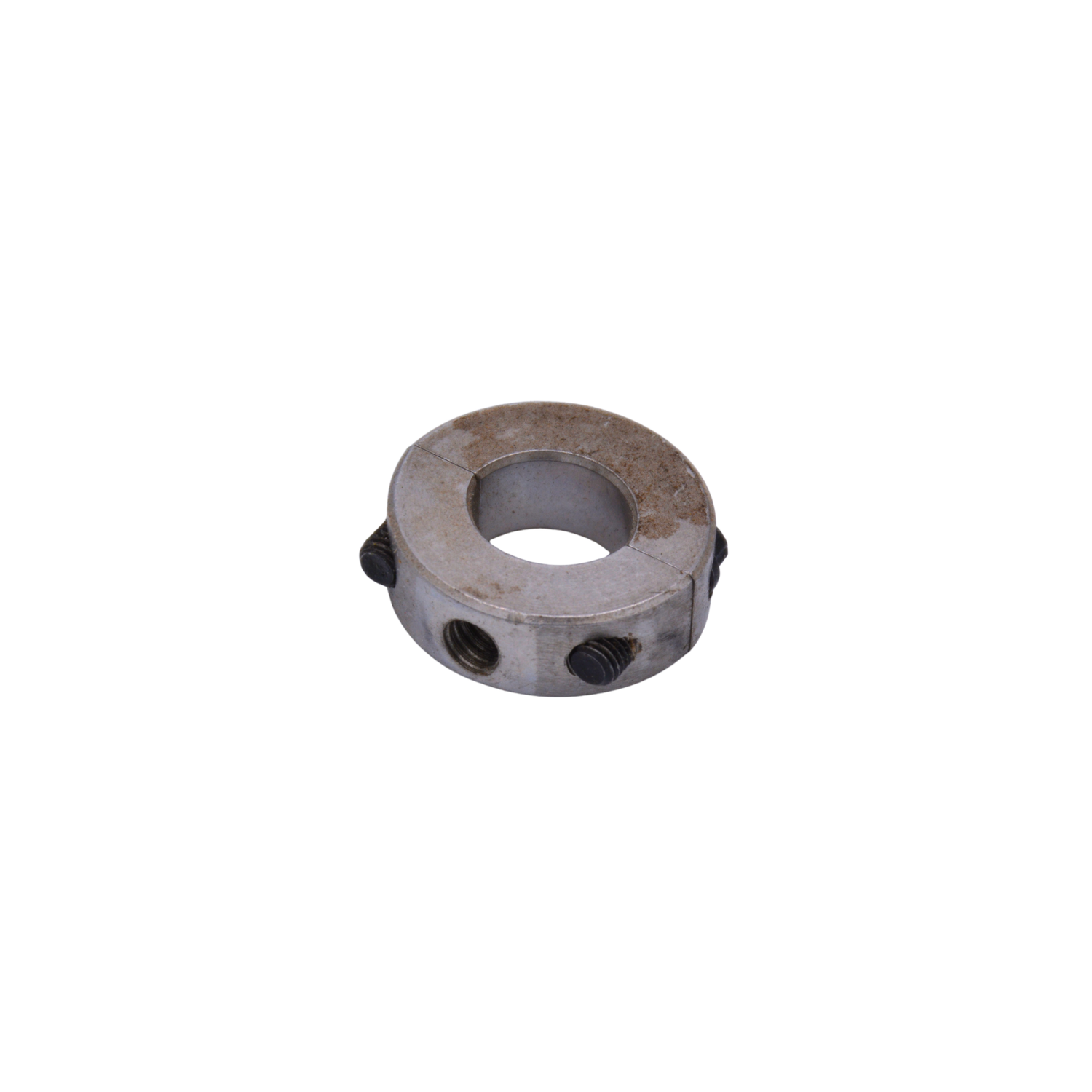 Metal mechanical component on a white background