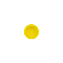 A single yellow plastic plug designed for use in beekeeping.