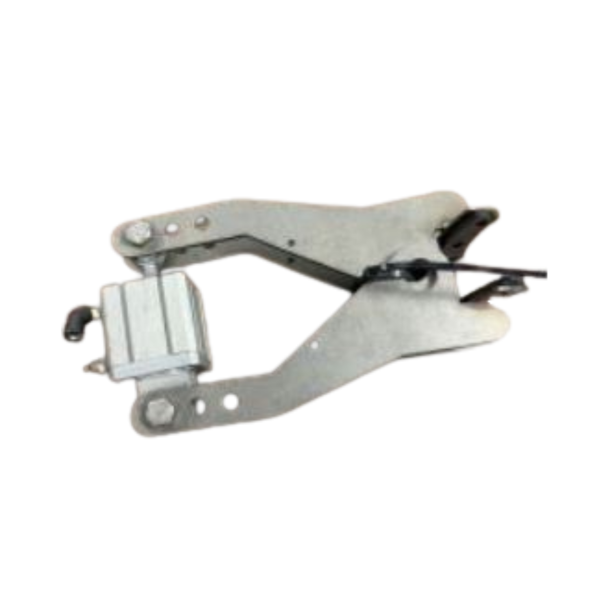 Metallic caliper on a white background