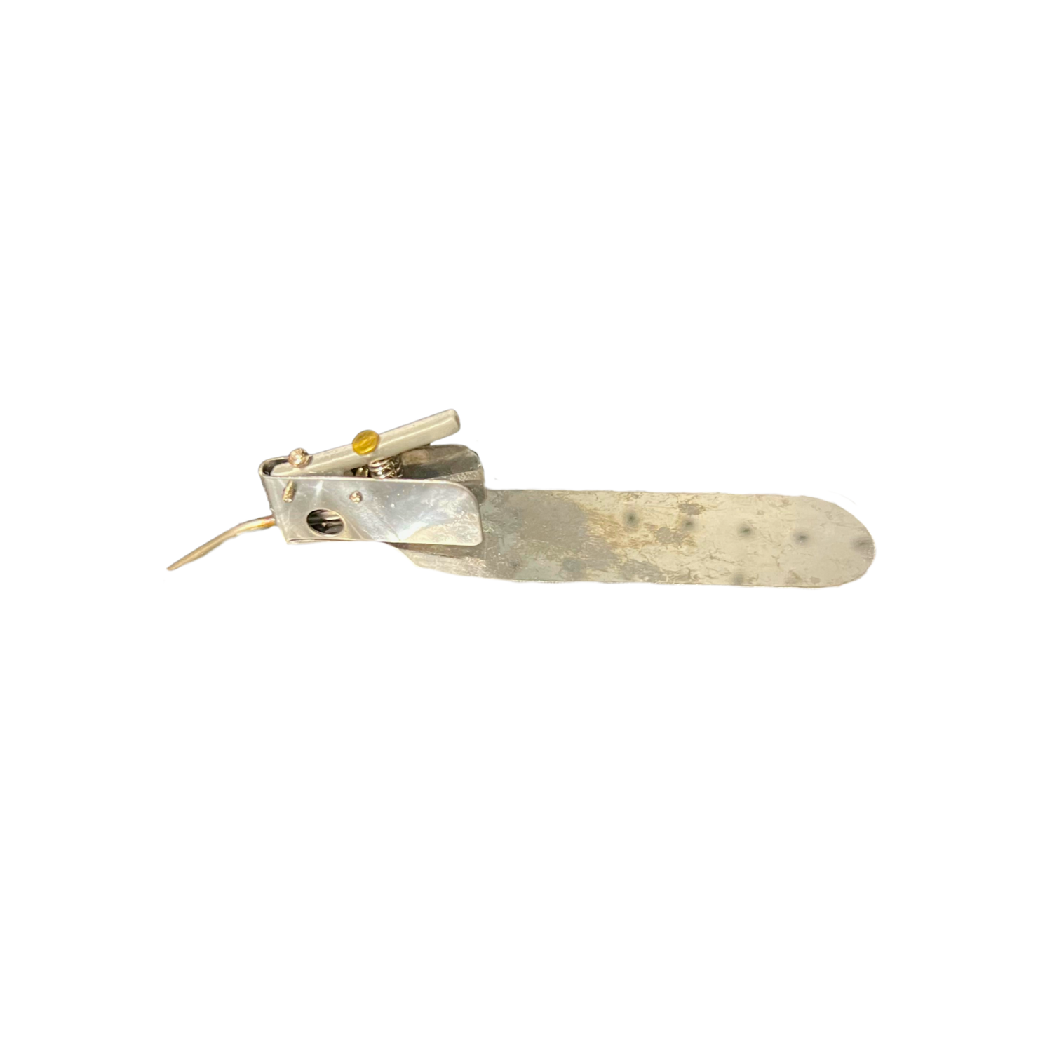 Metal automatic grafting tool on a white background