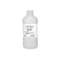 White bottle labeled 'Honey Robber' on a white background