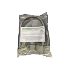 A Sherriff khaki-coloured replacement hood for a beekeeping suit in clear, plastic packaging on a white background